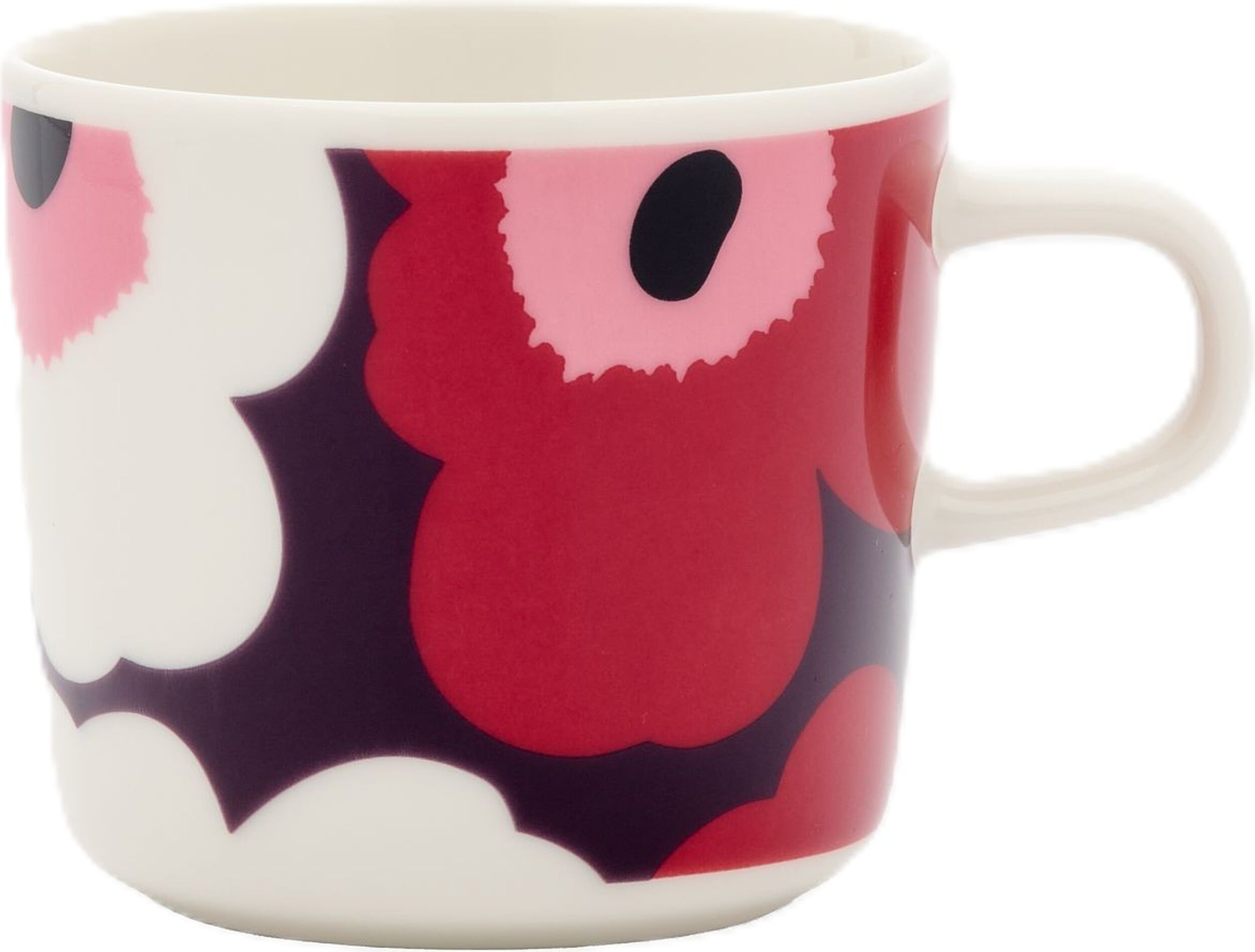 Unikko Kaffeetasse 200 ml, weiß-violett