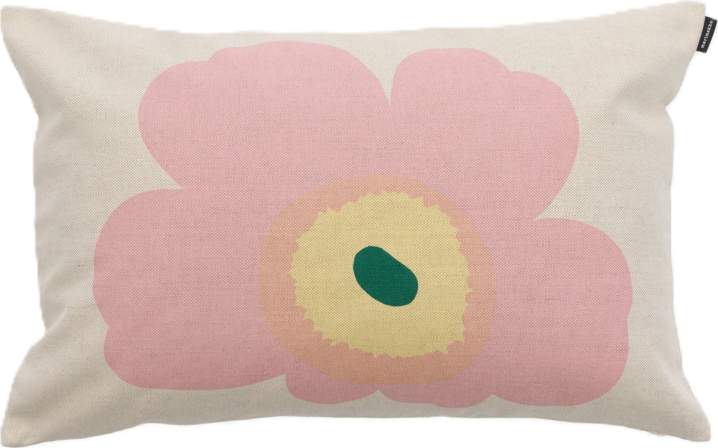 Unikko Kissenbezug 40 x 60 cm, creme-rosa, Baumwoll-Leinen