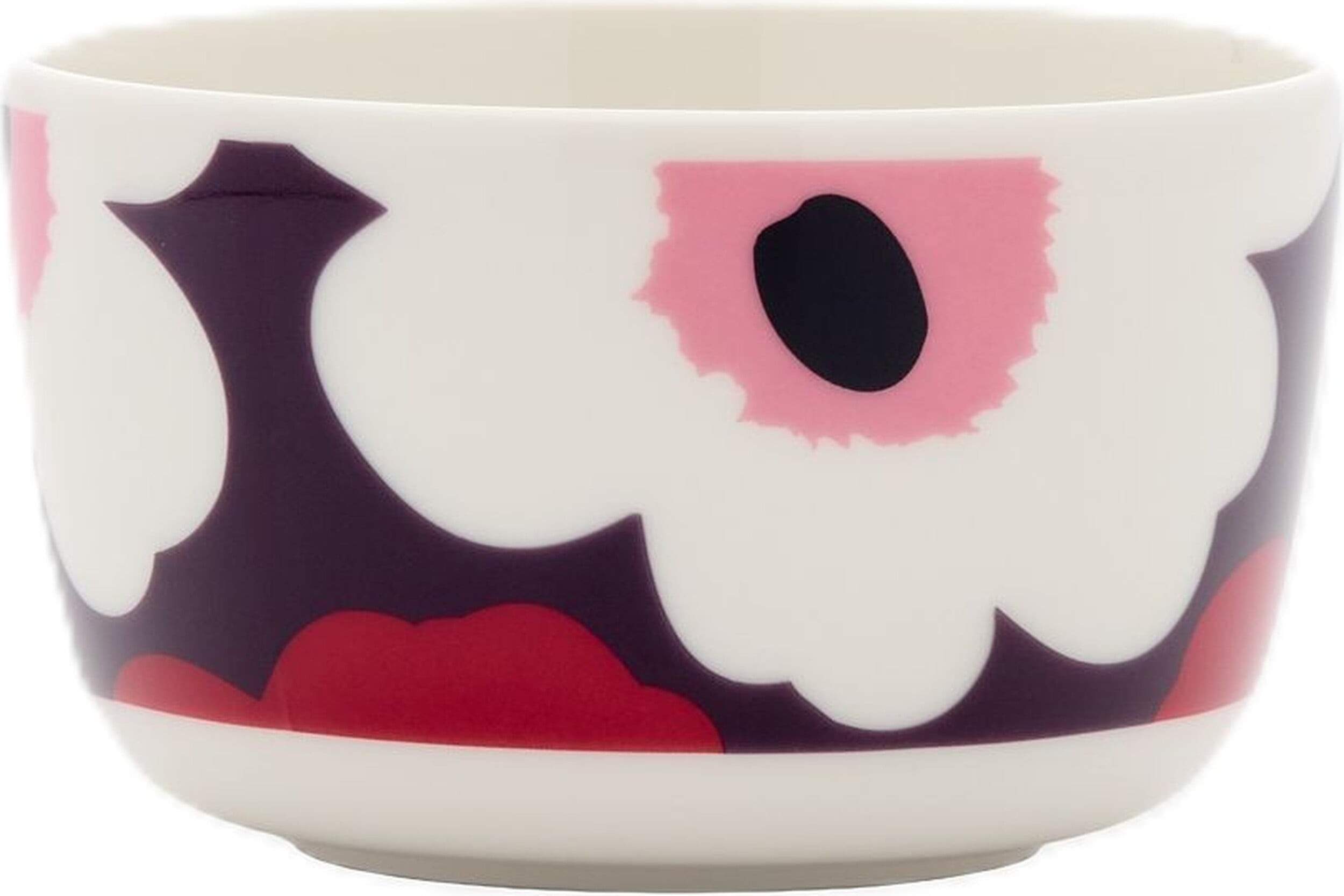 Unikko Schale 250 ml, weiß-violett