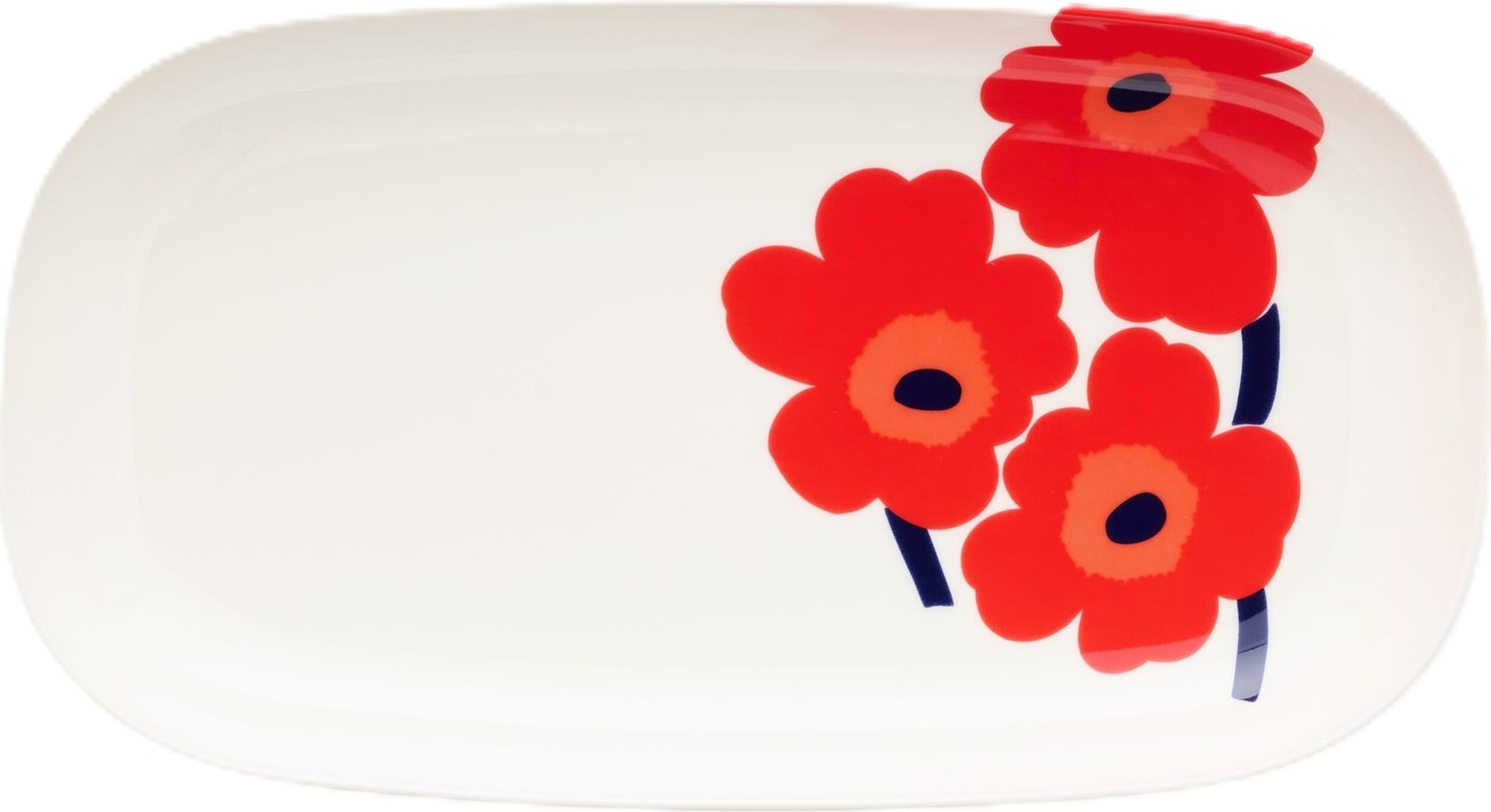Unikko Servierplatte rechteckig, 17 x 32 cm