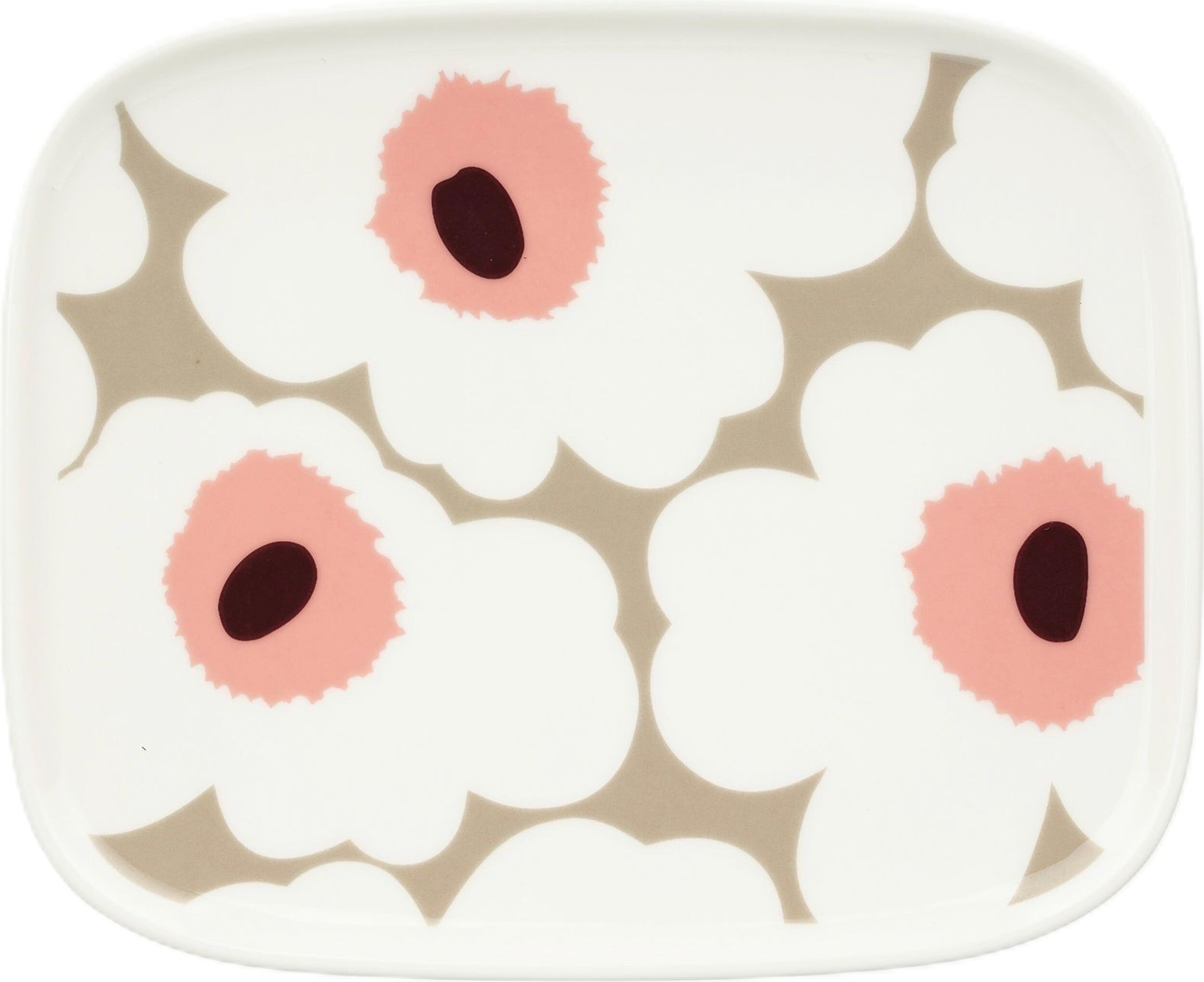 Unikko Snackteller 15 x 12 cm, beige-rosa