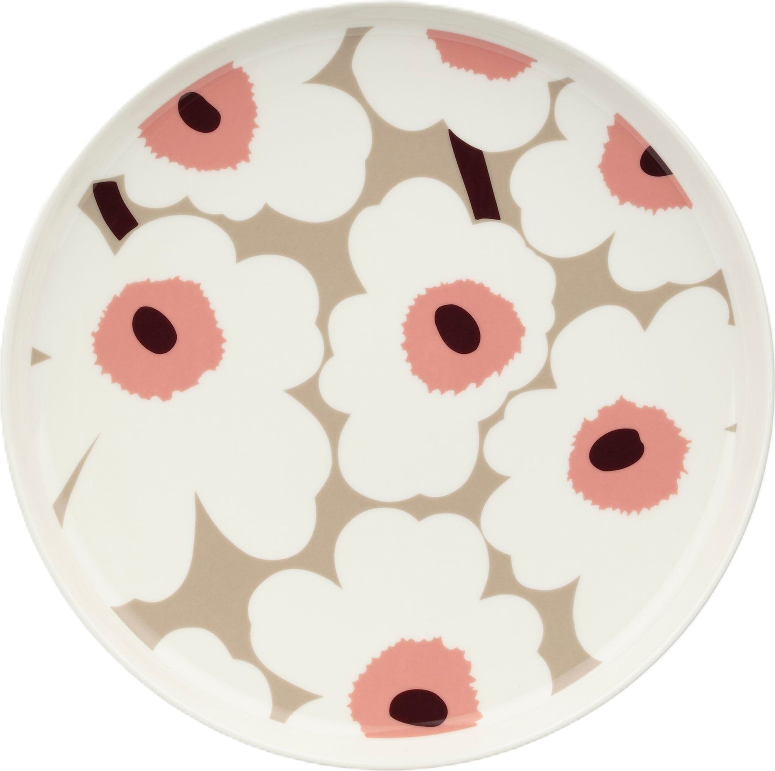 Unikko Speiseteller 25 cm, beige-rosa