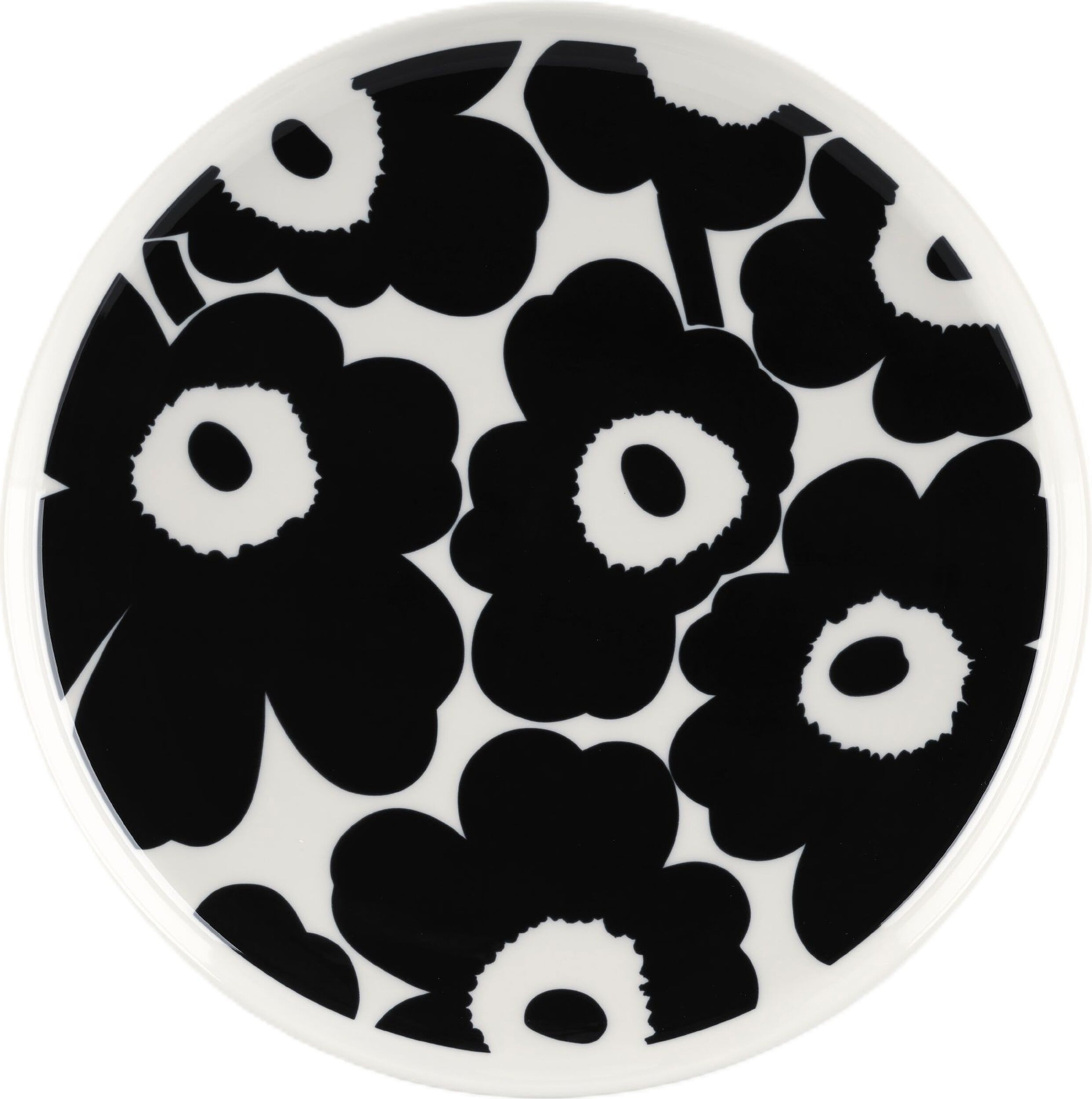 Unikko Speiseteller 25 cm, schwarz-weiß