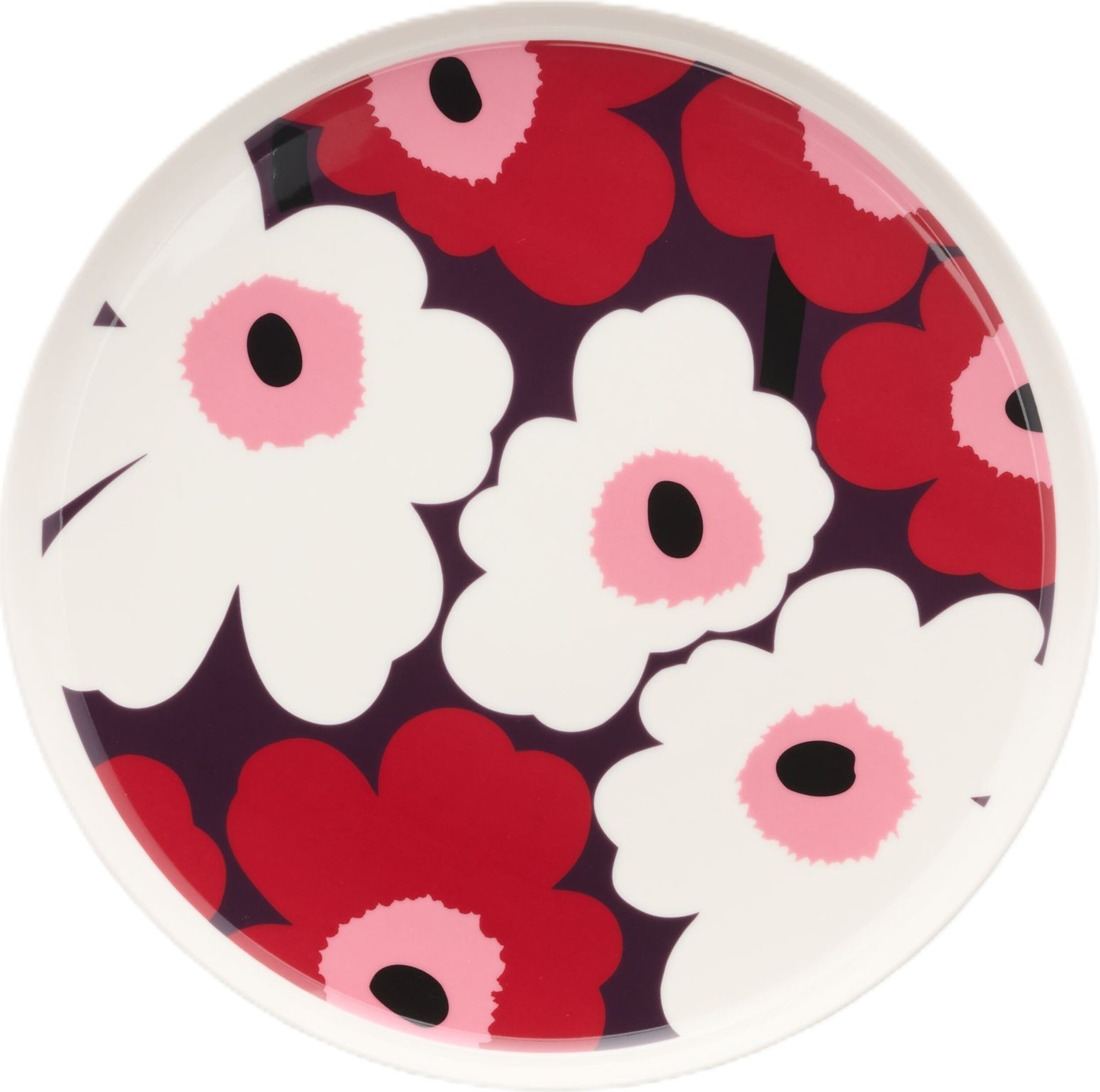 Unikko Speiseteller 25 cm, weiß-violett