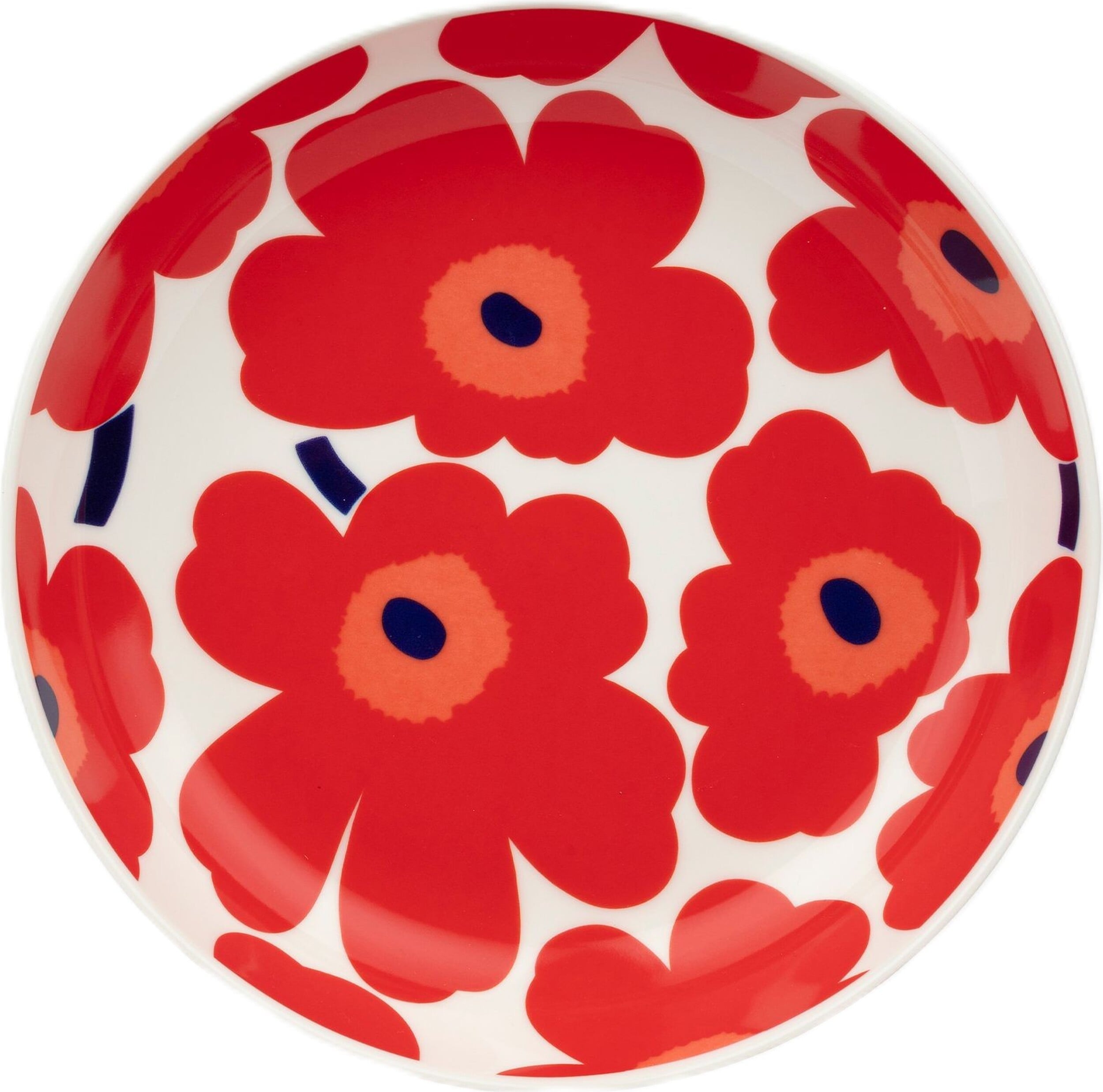 Unikko Suppenschale 20,5 cm, weiß-rot