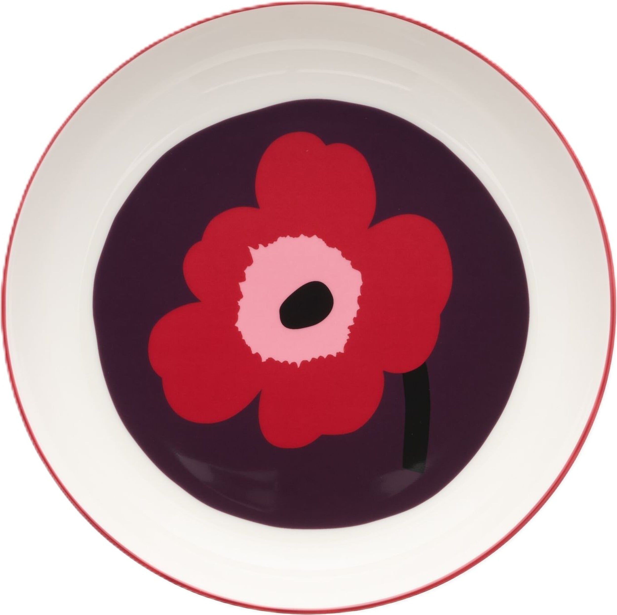 Unikko Suppenschale 20,5 cm, weiß-violett