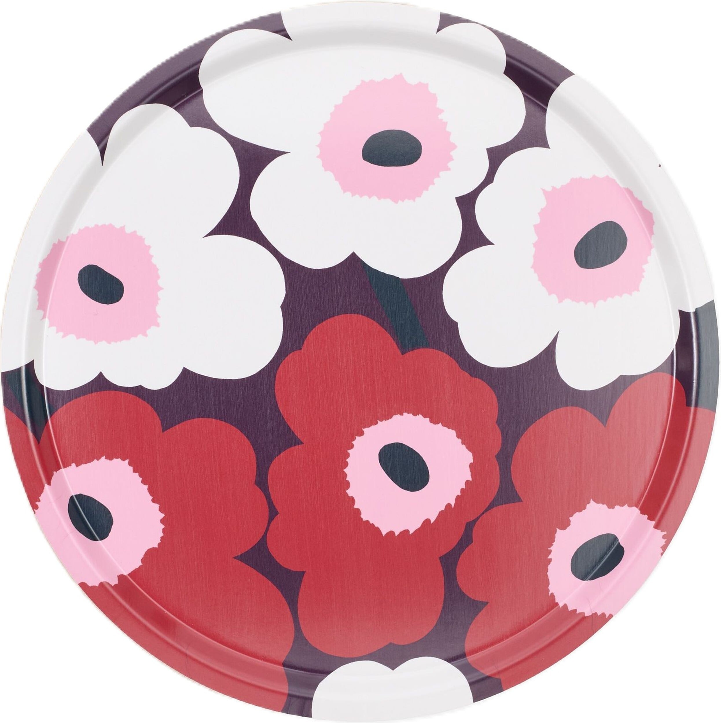 Unikko Tablett 46 cm, rot-rosa