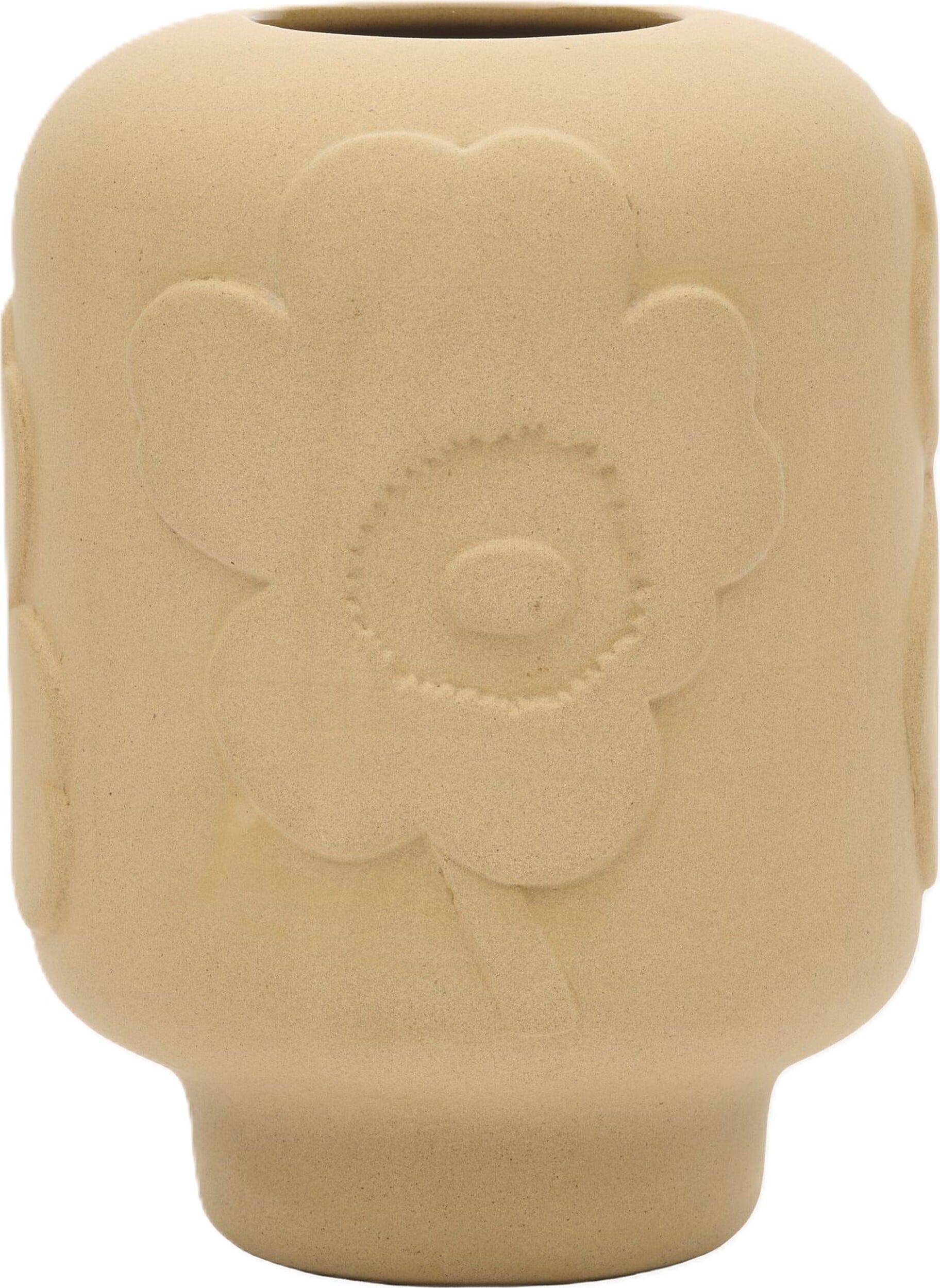 Unikko Vase 18 cm, beige, Steingut