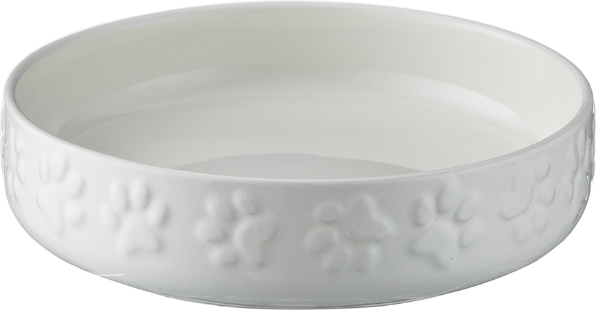 Comedero bajo Petware, 13 cm, blanco, para gato