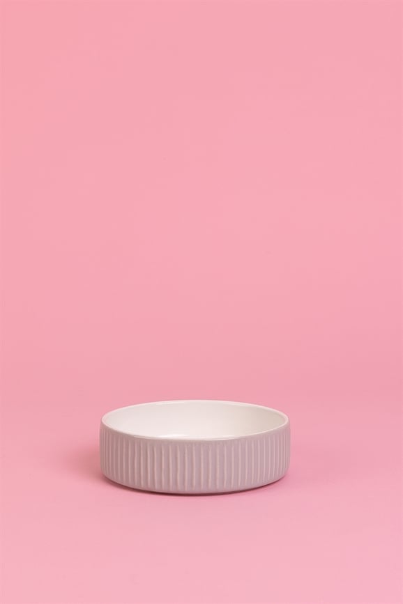 Comedero para perro con relieve, 15 cm, gris