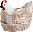 Contenitore per uova Hen Nest gallina beige