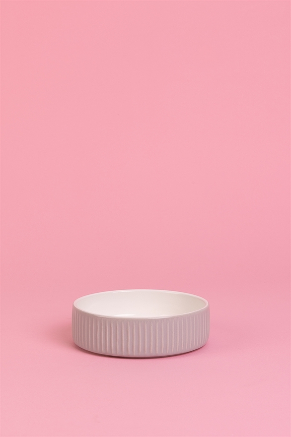 Embossed Posoda za psa, 15 cm, siva