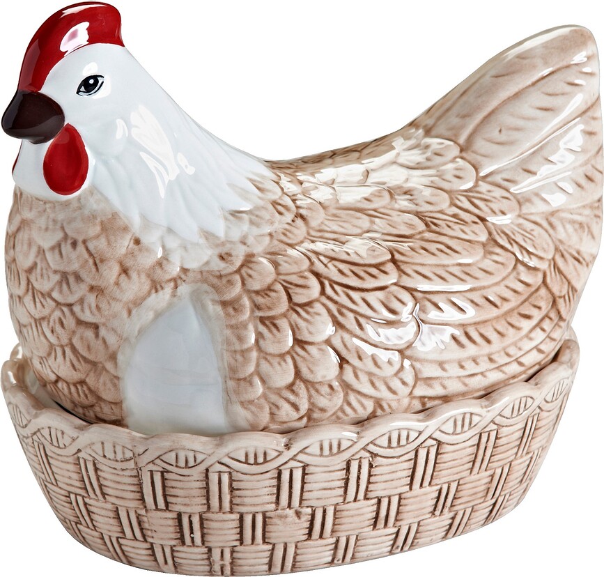 Hen Nest Posoda za jajca, bež, kokoš