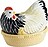 Контейнер для яєць Hen Nest курка, кольоровий