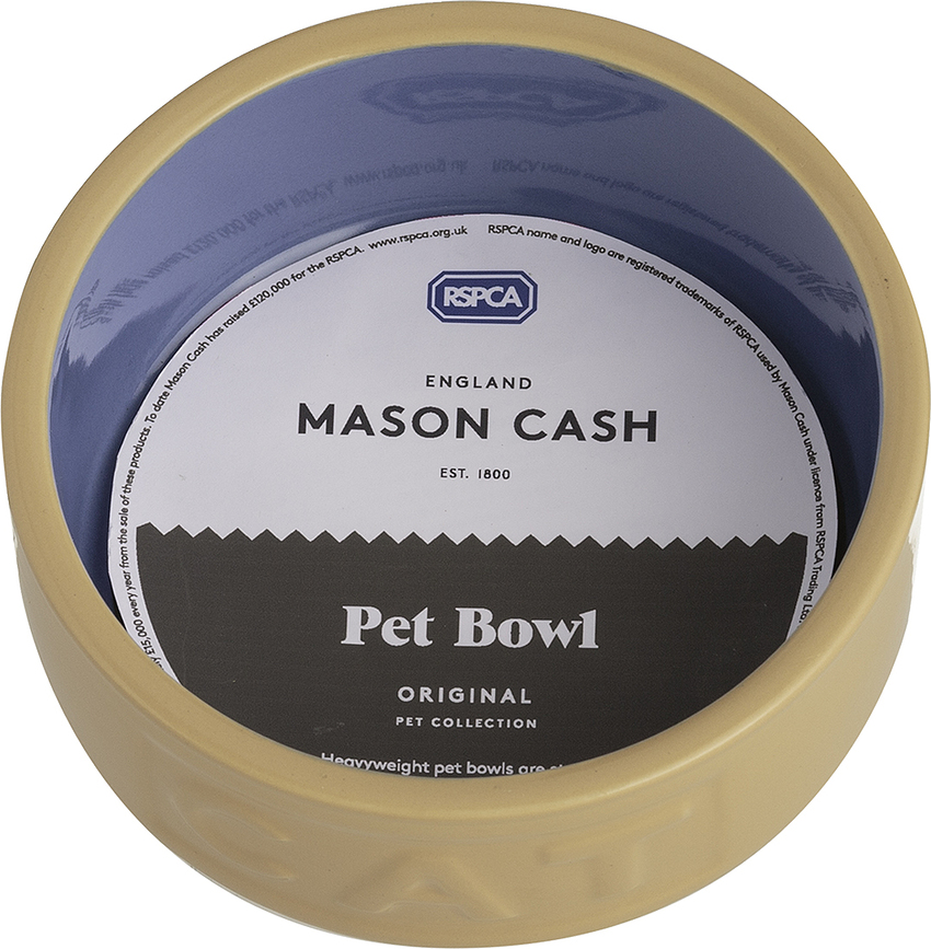 Petware Gamelle pour Chat 13 cm, beige et bleue