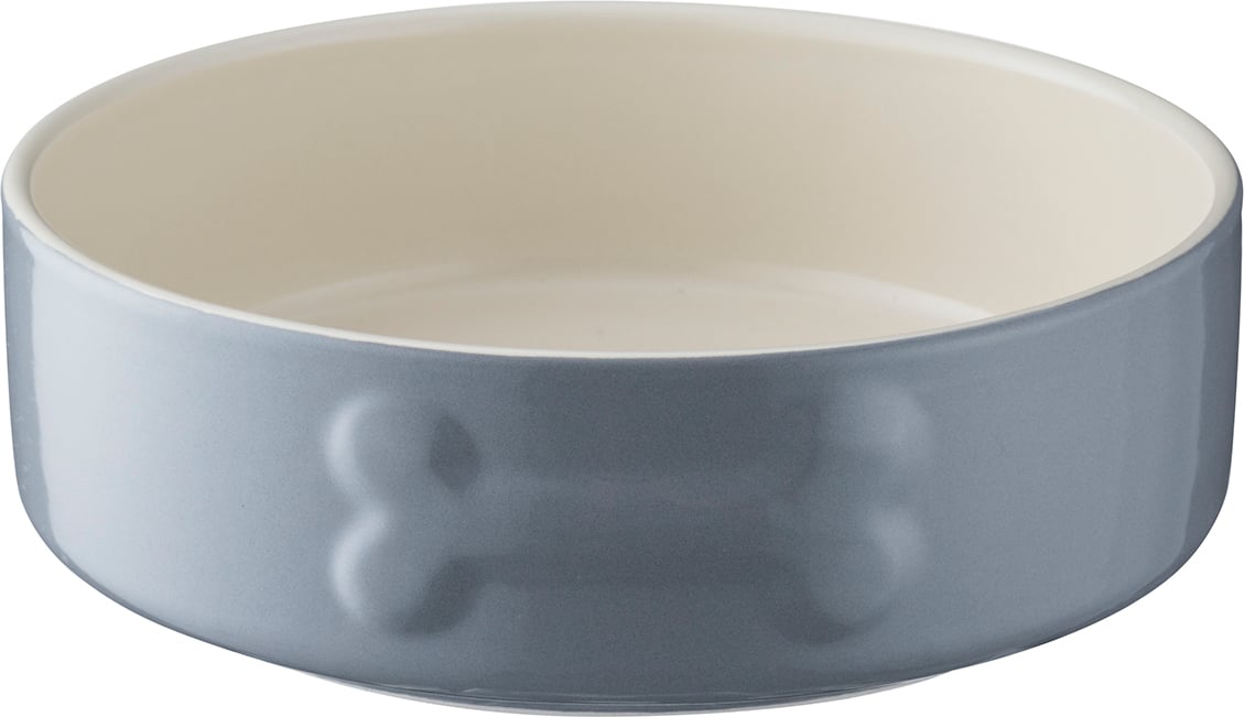Petware Hundenapf 15 cm Knochen grau