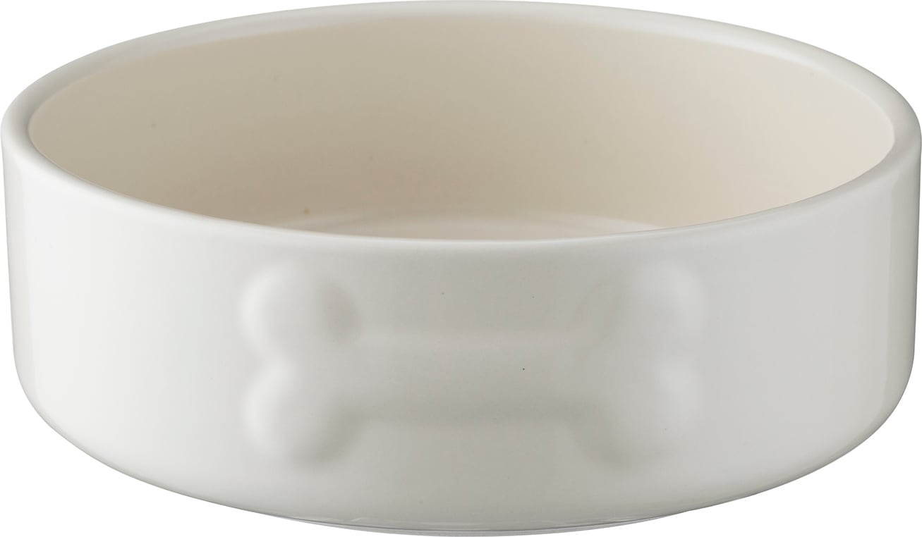 Petware Hundenapf 15 cm Knochen weiß