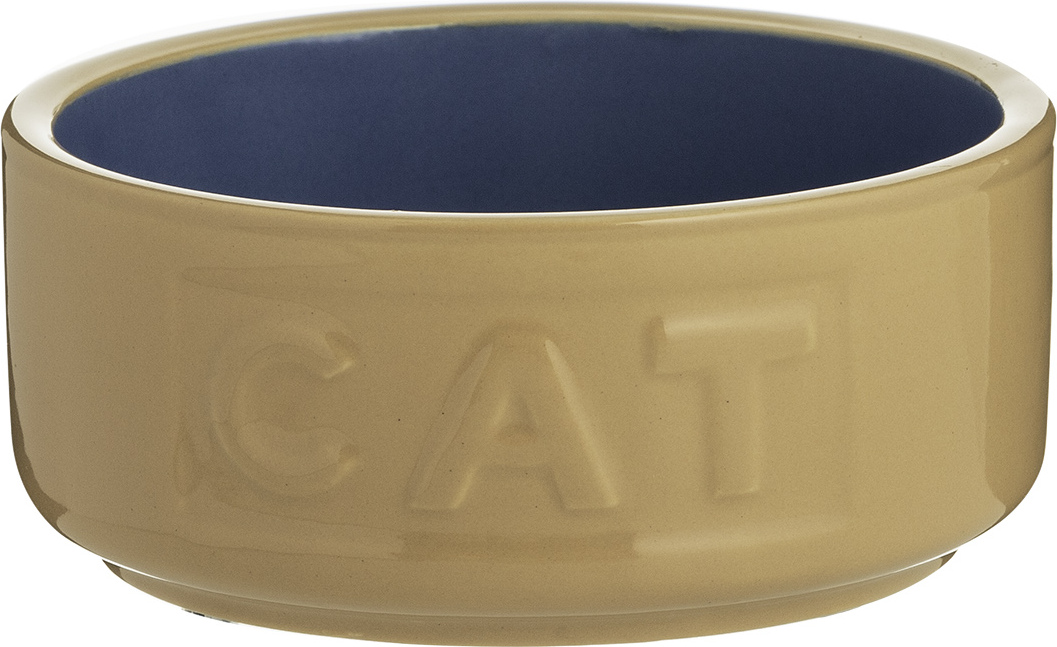 Petware Katzennapf 13 cm beige-blau