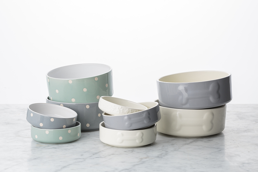 Petware Posoda za psa kost, 15 cm, bela