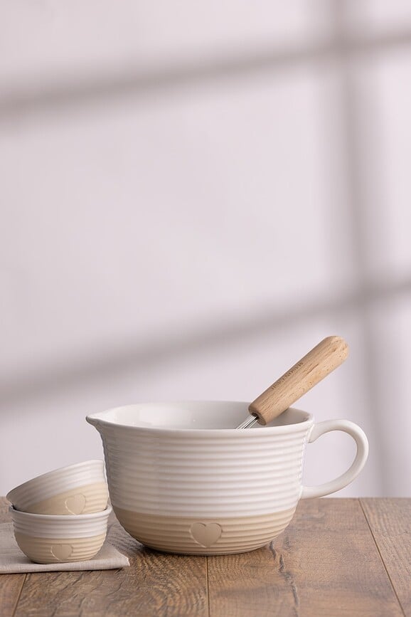 Rustic Charm Κανάτα για χυλό τηγανίτας, 2 L, μπεζ