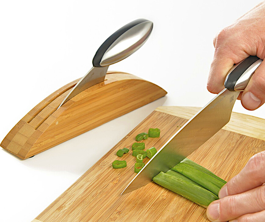 Bloque de Cuchillos Mastrad, con 2 cuchillos para picar, Set de 3 piezas