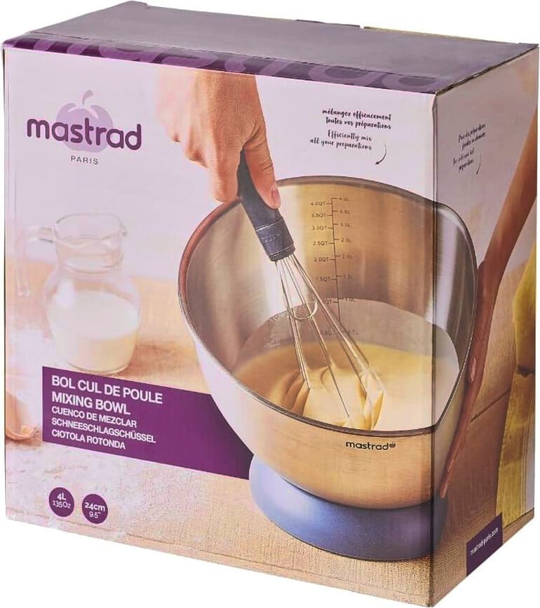 Bol para mezclar Mastrad, 24 cm, con base