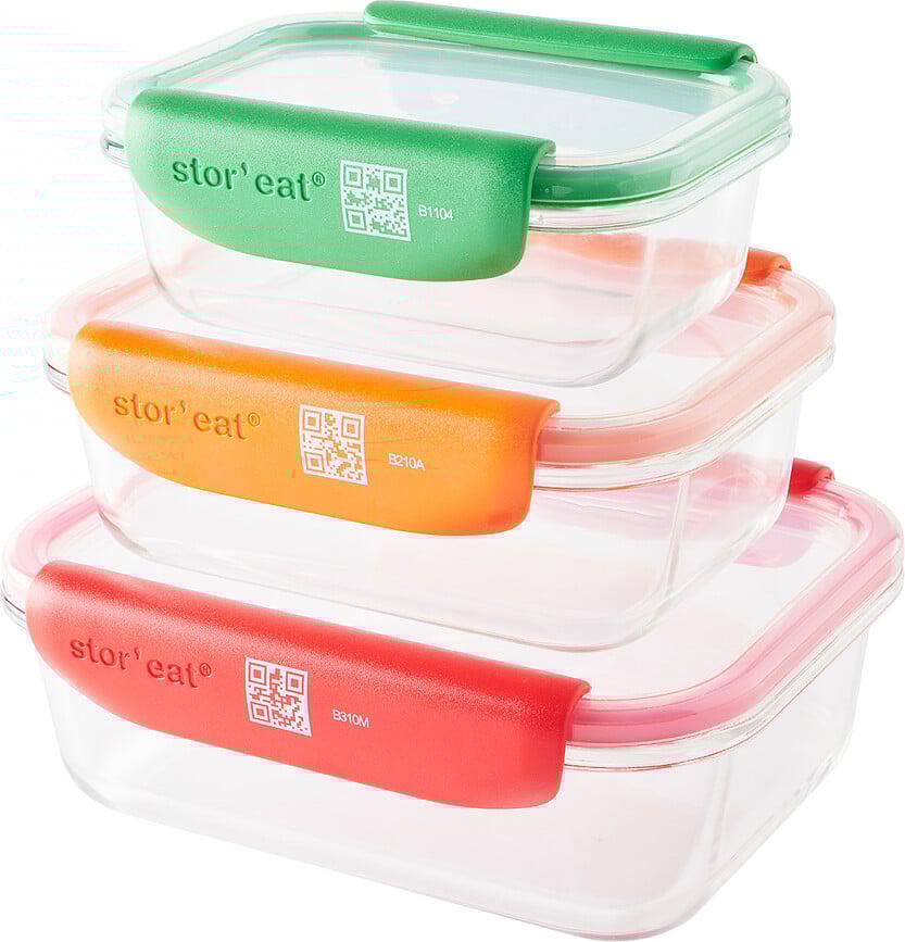 Contenedores de cristal Smart, Pack de 3 unidades