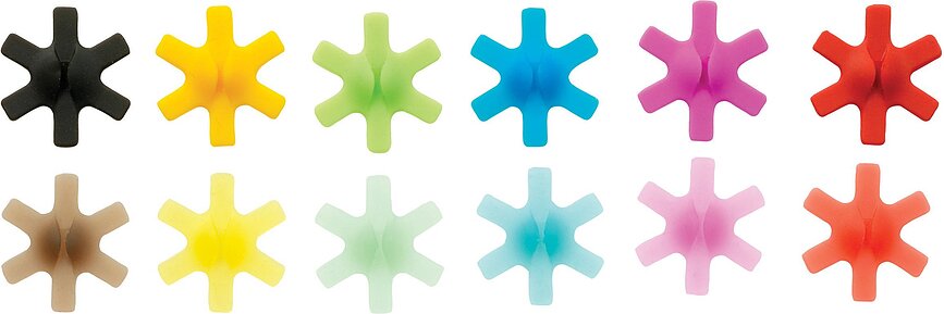 Identificadores de Vasos de silicona Mastrad, Pack de 12 unidades