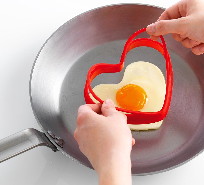 Mastrad Moules pour œufs et toasts, silicone, Lot de 4