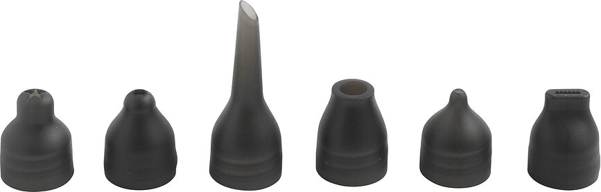 Kit de Poche à Douille et Accessoires, en silicone, gris foncé