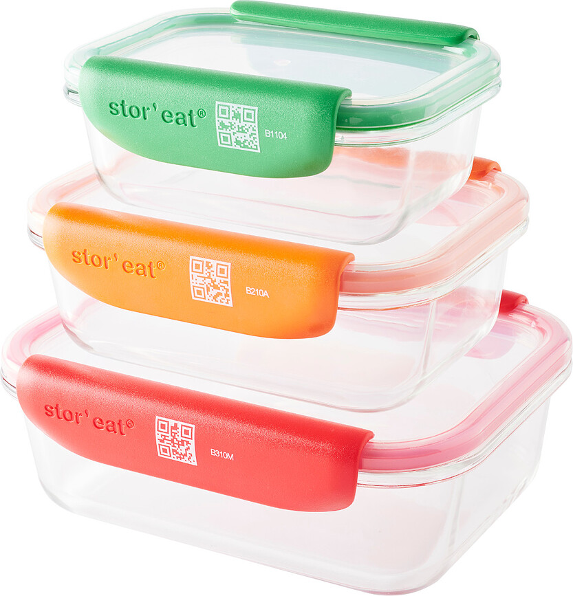 Smart Boîtes de Conservation en verre, Lot de 3