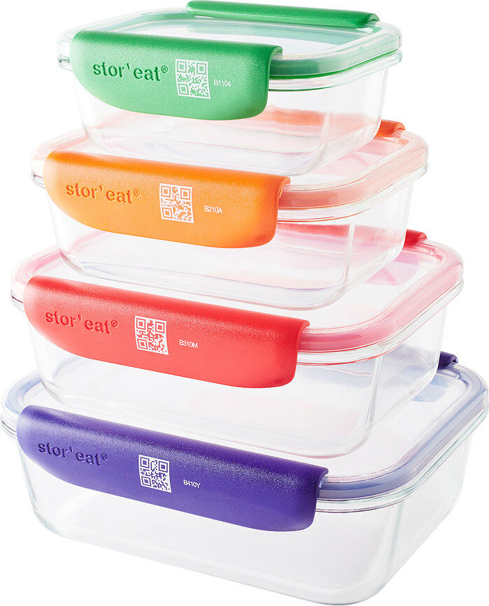 Smart Boîtes de conservation en verre, Lot de 4