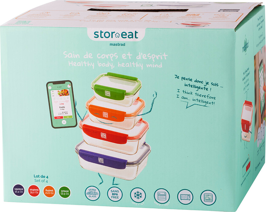 Smart Spremnici kuhinjski stakleni 4 kom.