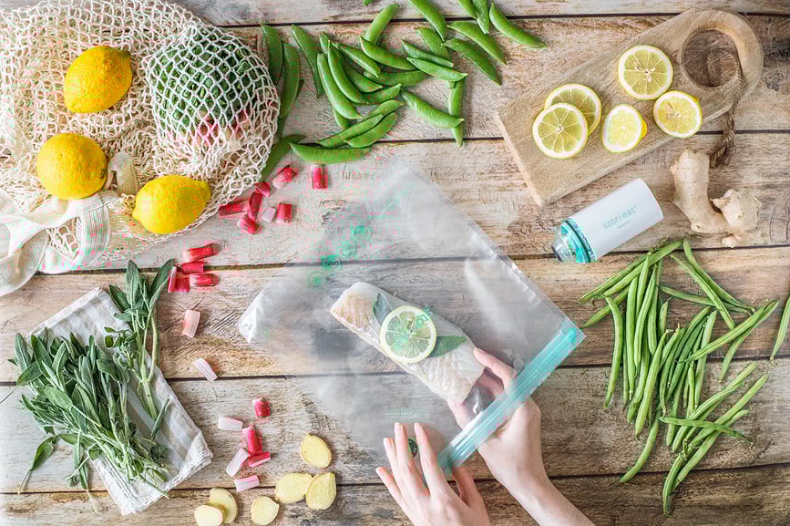 Vakuumska črpalka za Sous Vide, z vrečkami za kuhanje, 11-delni set