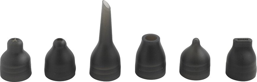 Dekorirna vrečka silikonska, temno siva, set z dodatki