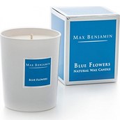 Blue Flowers Candle