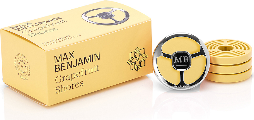 Max Benjamin Grapefruit Shores Osvežilec za avto s polnili, 5-delni set