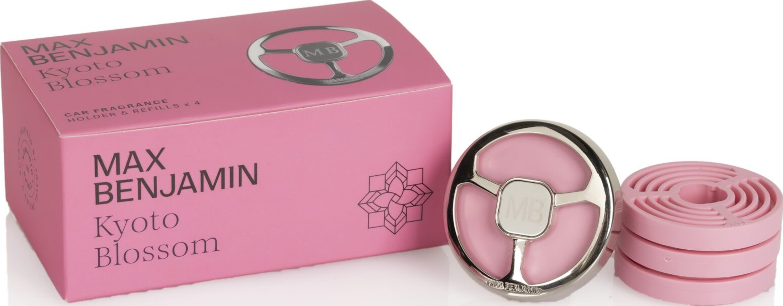 Max Benjamin Kyoto Blossom Autolufterfrischer mit Nachfüllpackungen, 5-teilig