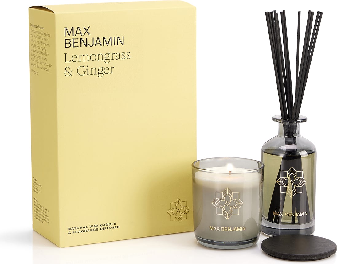 Max Benjamin Lemongrass & Ginger Duftkerze und Raumdiffusor, 2-teilig