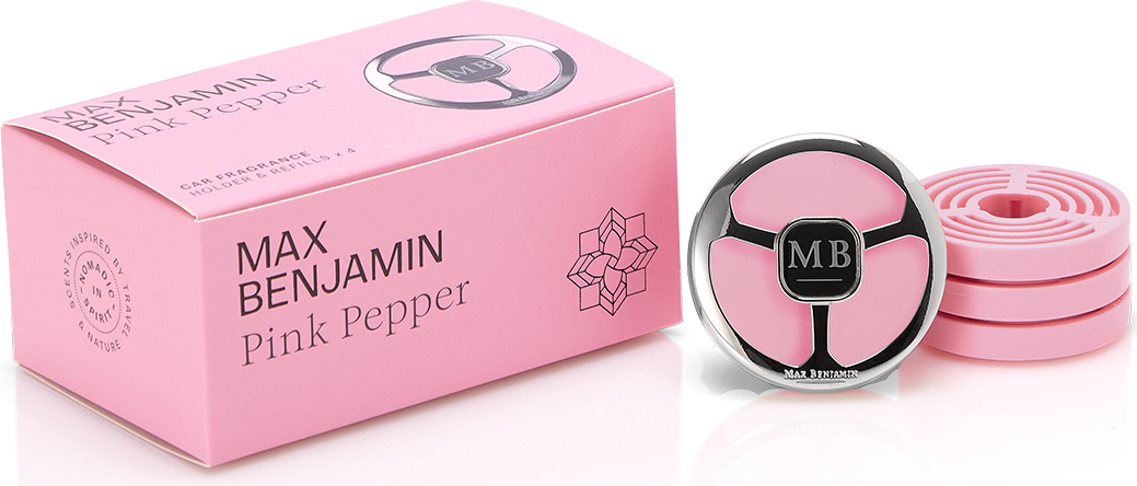Max Benjamin Pink Pepper Auto-Lufterfrischer mit Nachfüllungen 5 El.