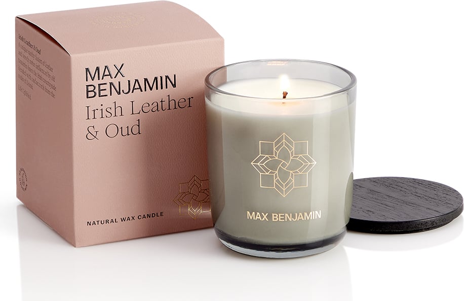 Świeca zapachowa Max Benjamin Irish Leather & Oud
