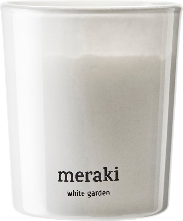 Aromātiskā svece Meraki White Garden maza izmēra