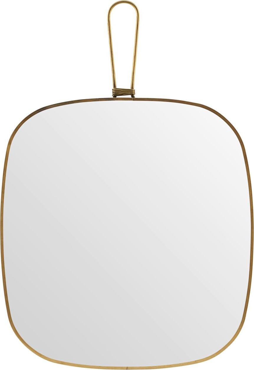 Lustro ścienne Meraki 26 cm z mosiężną ramą
