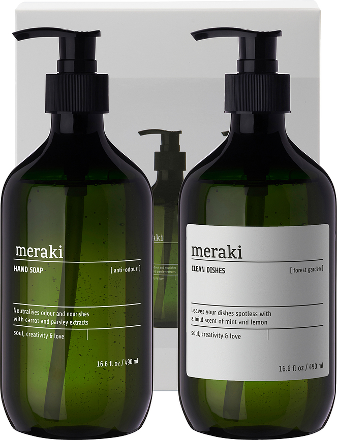 Meraki Anti Odour & Forest Garden Käteseep ja nõudepesuvahend 2 tk.