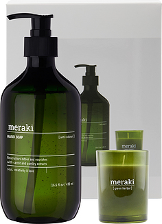 Meraki Anti Odour & Green Herbal Käteseep ja lõhnaküünal 2 tk.