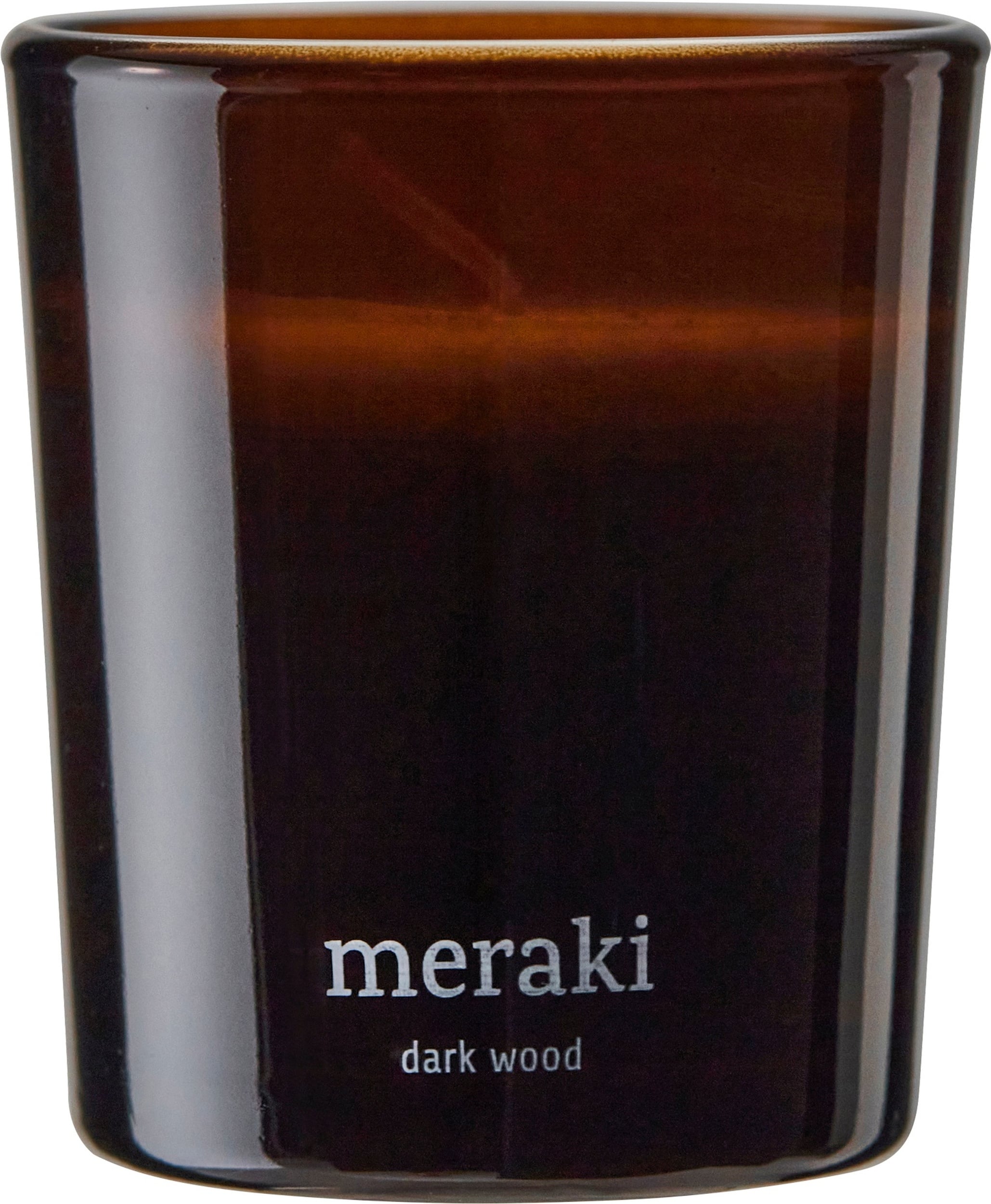 Meraki Dark Wood Duftkerze klein
