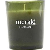 Meraki Earthbound Scented candle small with green glass