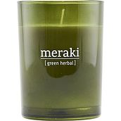 Meraki Green Herbal Duftkerze groß im grünen Glas