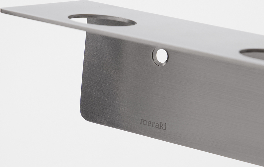 Colgador de Baño Meraki, para botellas de líquido, plateado