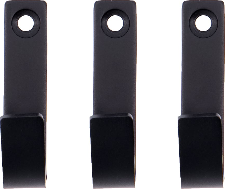 Thapsus Crochets Muraux, noirs, Lot de 3